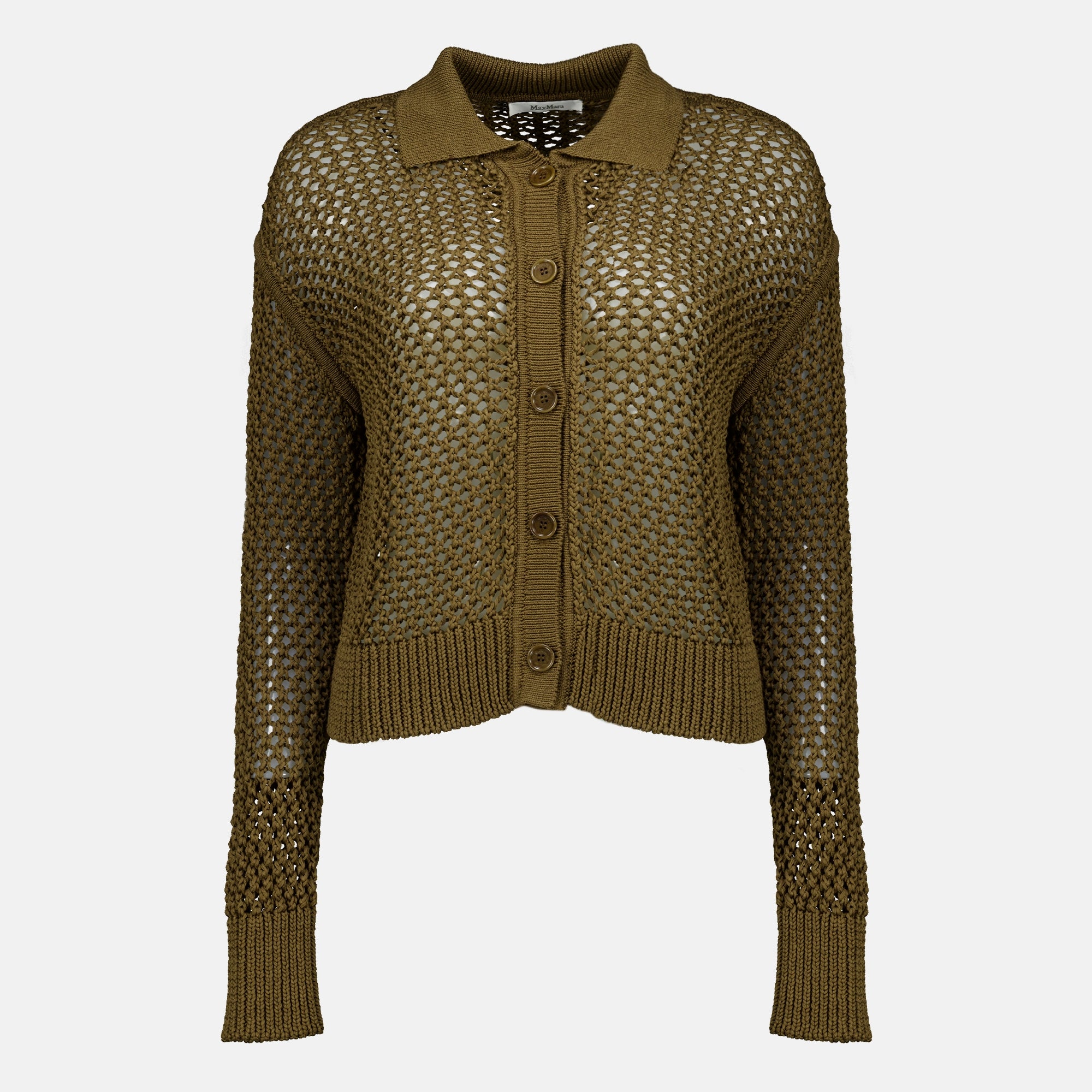 Maille Cardigan Kaki in Cordonnet Max Mara Kaki Femme