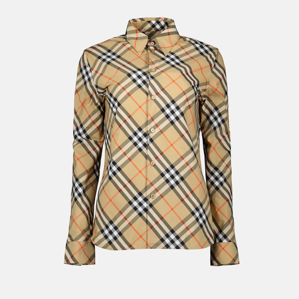 Shirts Checked Shirt Burberry Beige Femme