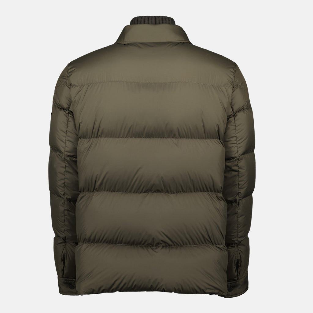 Image of the Moncler Men's Pres khaki shirt-jacket - Autumn-Winter 2025 - Back View