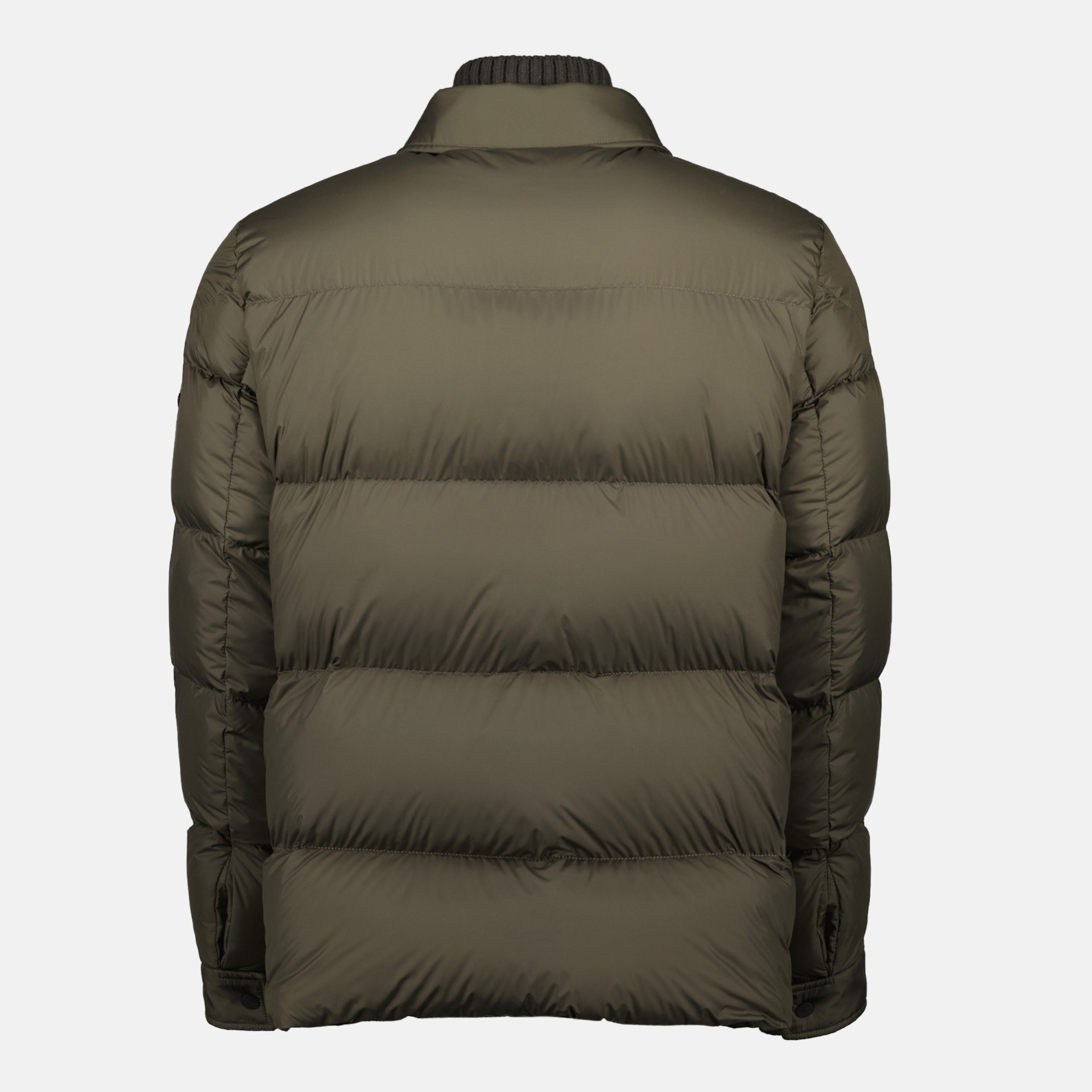 Image of the Moncler Men's Pres khaki shirt-jacket - Autumn-Winter 2025 - Back View