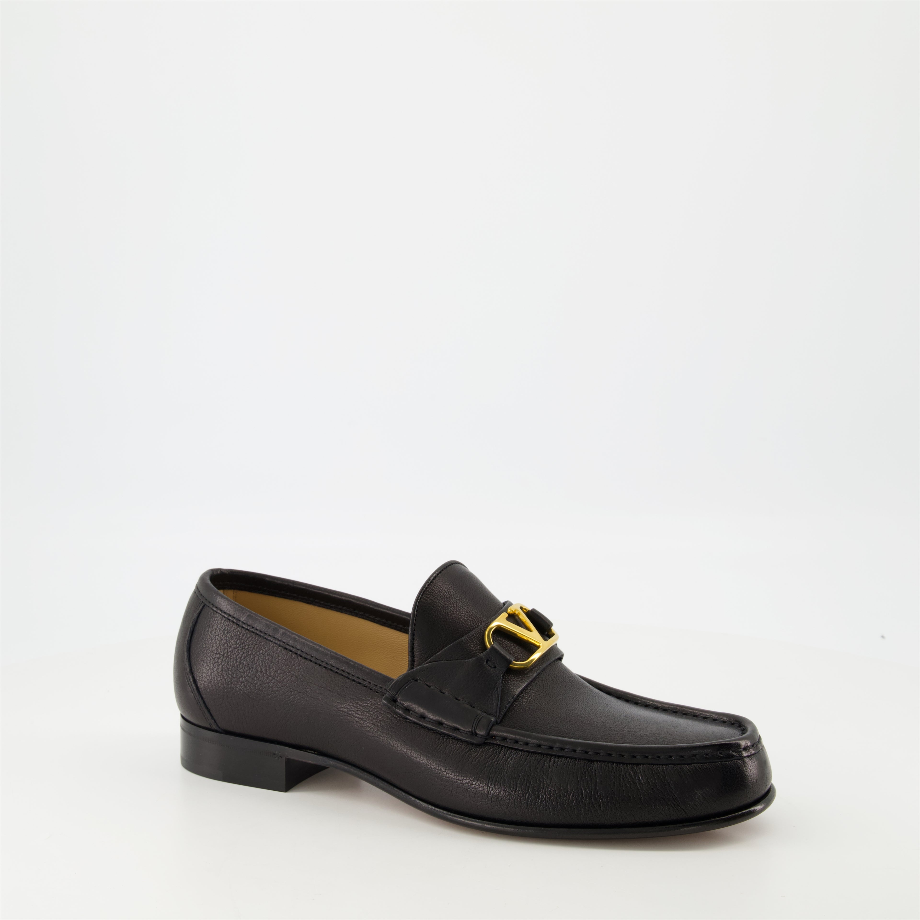 Mocassins Moccassins VLogo en cuir nappa noir Valentino Garavani Noir Homme
