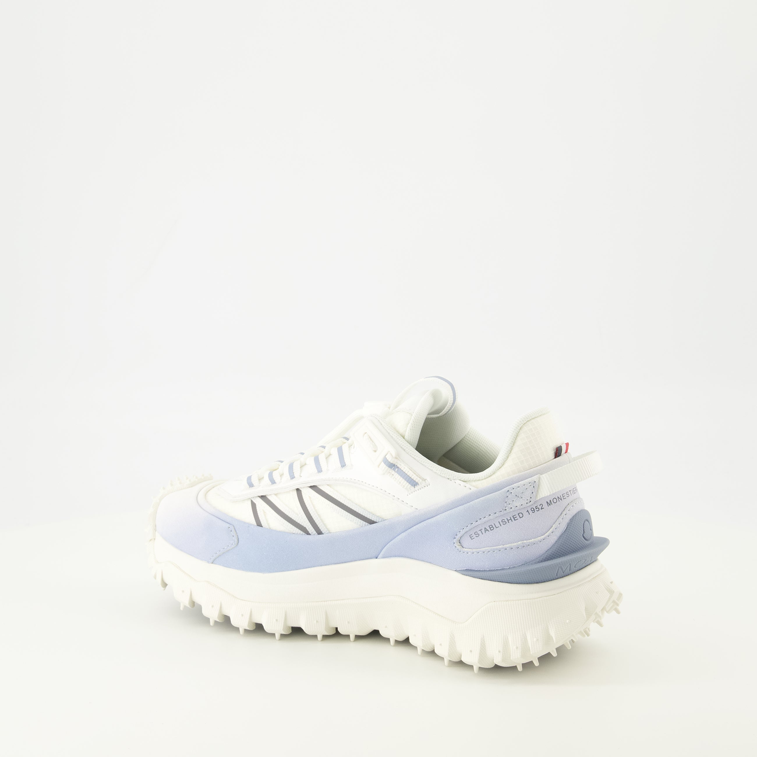 Moncler モンクレール Calum スニーカー 白 紺 グレー 42 Trailgrip Blue Sneakers Moncler - Women – myCompañero
