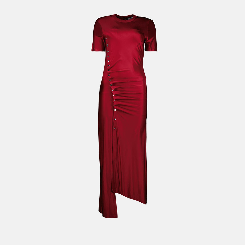 Robes Robe drapée en lurex Rabanne Rouge Femme