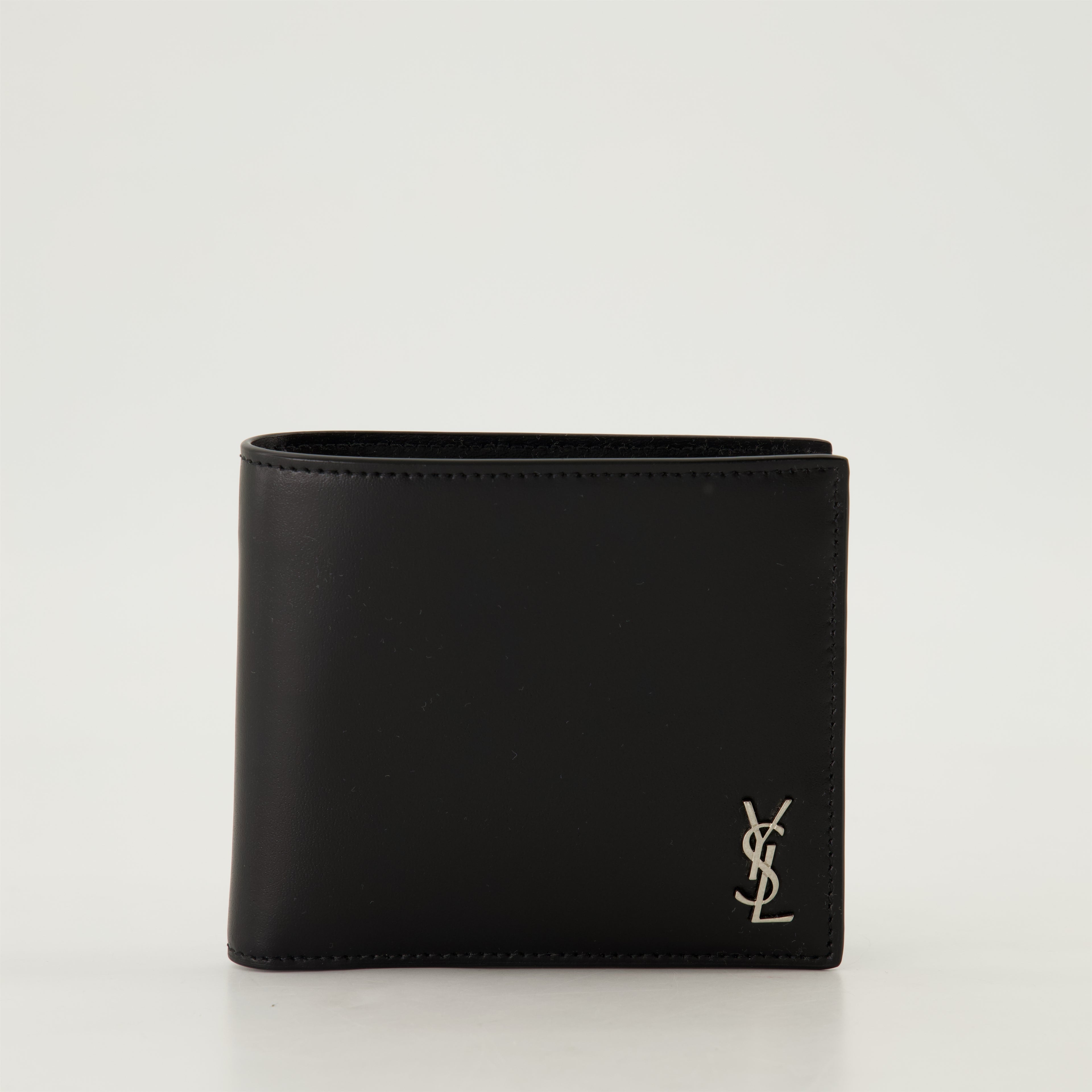 Kleine lederwaren Kleines Cassandre-Portemonnaie Saint Laurent Schwarz Homme