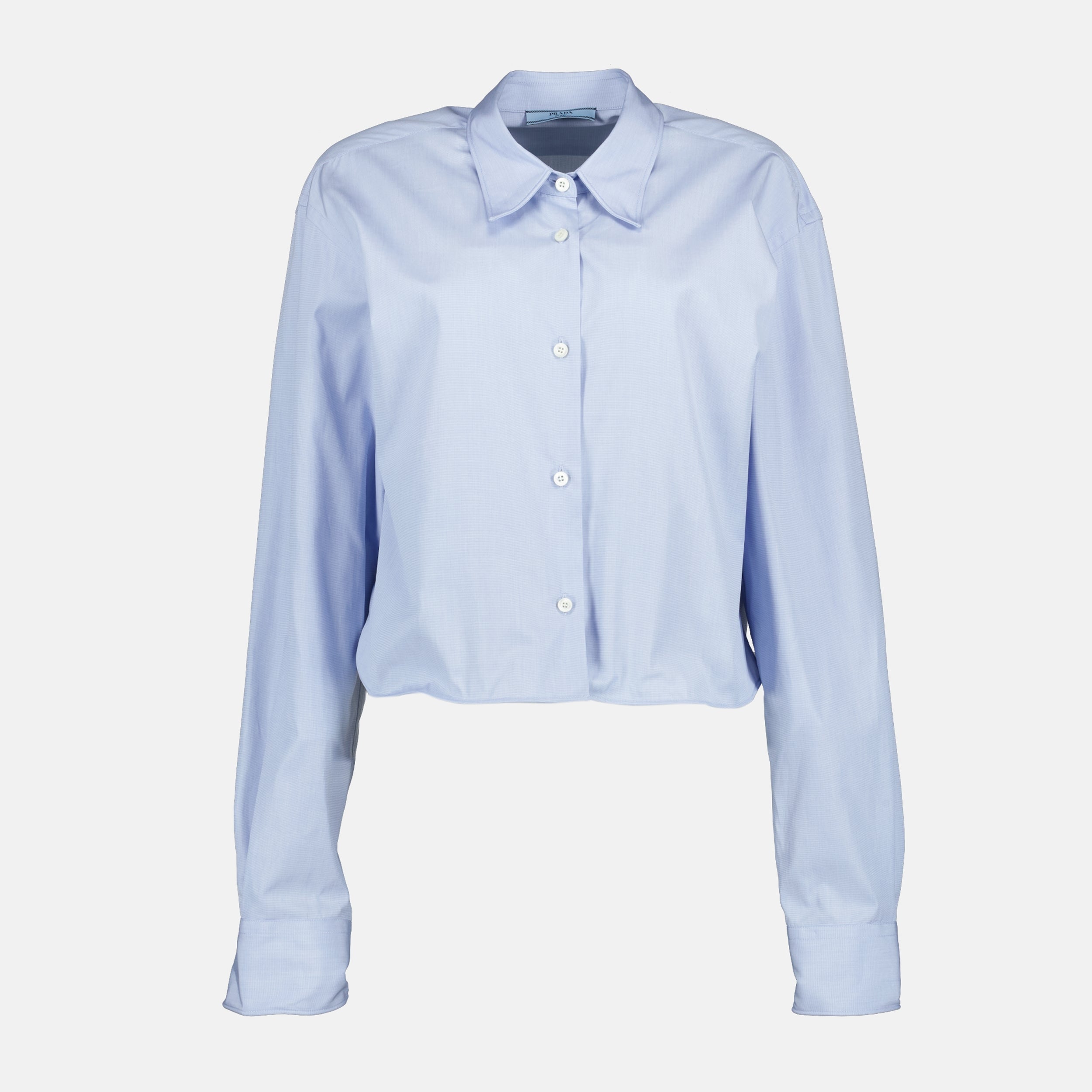 Shirts Poplin Shirt Prada Blue Femme