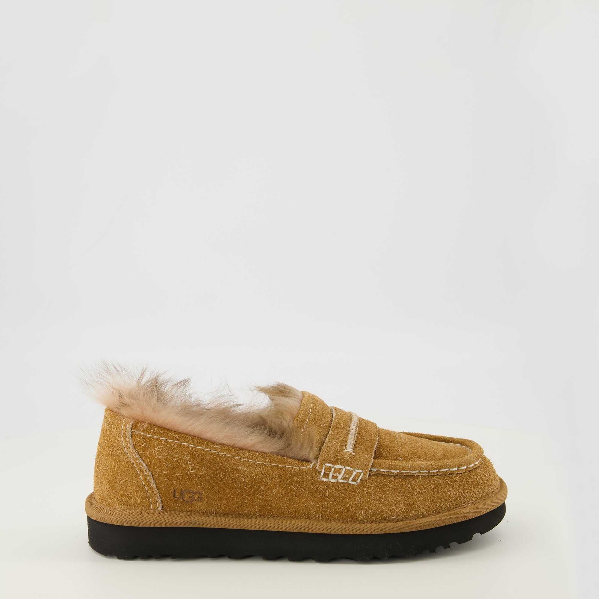 Image of the brown Ellis moccasins by Ugg for Women - Spring-Summer 2026 - Right side view
