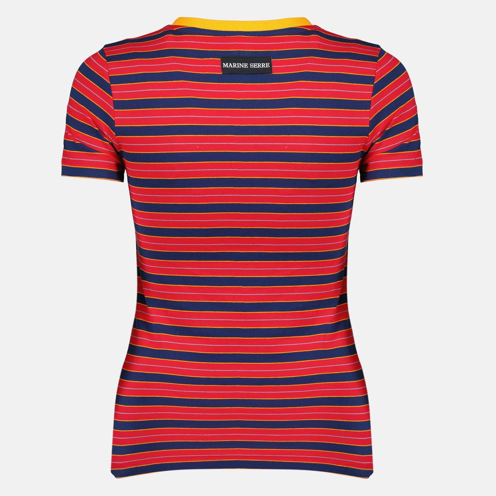T-shirts T-Shirt Logo a Righe Rosse Marine Serre Rouge Femme