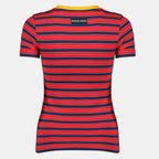 T-shirts T-shirt avec logo à rayures rouge Marine Serre Rouge Femme