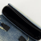 Sacs à main et épaule Sac 1DR en jean à strass Diesel Bleu Femme