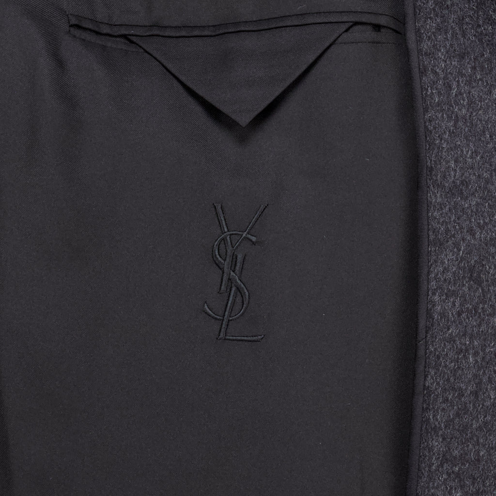 Manteaux Manteau gris en laine Saint Laurent Gris Homme