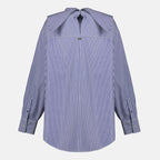 Imagem da Blusa às Riscas Azul Marinho da marca Ami PARIS para Unisex - Temporada Outono-Inverno 2025 - Vista Traseira