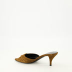 Chaussures ouvertes Mules Babylone marron en suède Saint Laurent Marron Femme