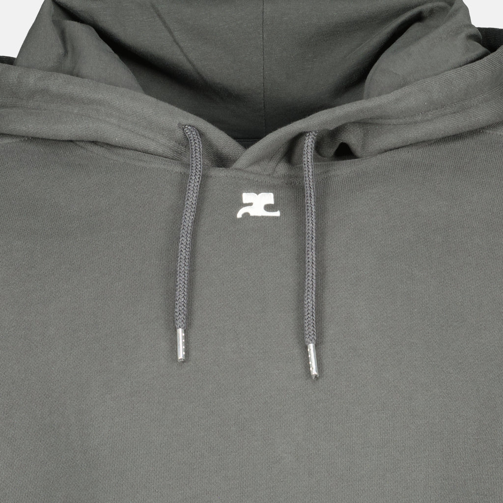 Sweatshirts Sweat à capuche oversize gris Courrèges Gris Homme