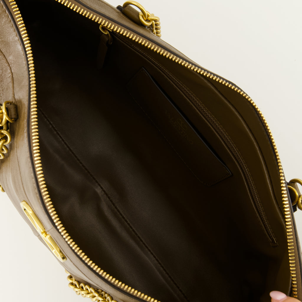 Sacs bandoulière Bolso de Cuero Nappa Panthea en Marrón Valentino Garavani Marron Femme