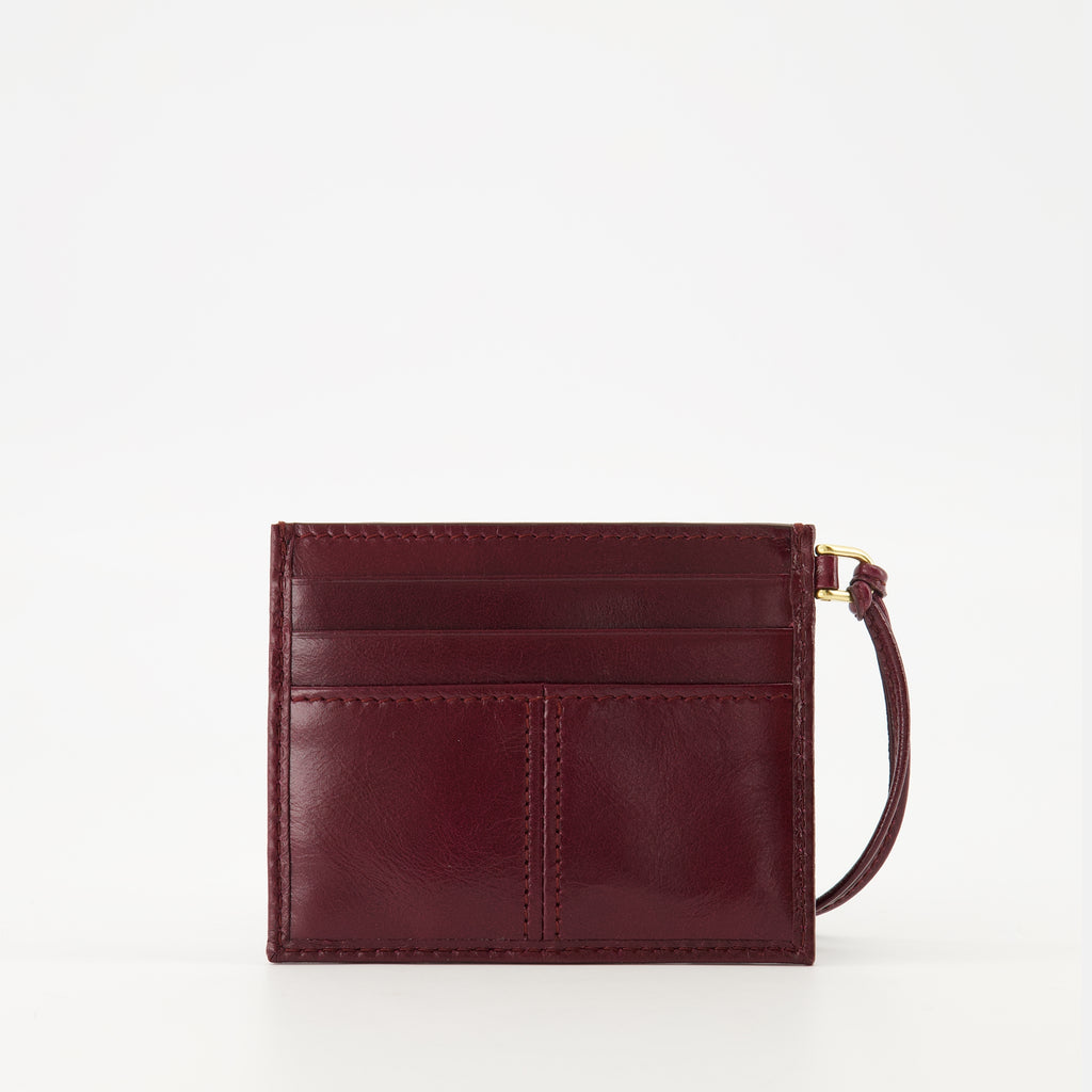 Imagen del porta tarjetas de cuero de la marca Prada para mujer - Temporada Otoño-Invierno 2025 - Vista Trasera