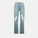 Pantalones Jeans de Banda Adhesiva Mm6 Azul Femme