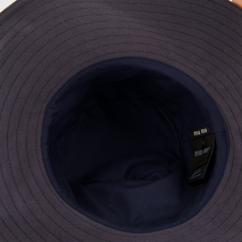 Chapeaux, casquettes et bonnets Chapéu Cowboy em Drill Azul Marinho Miu Miu Bleu foncé Femme