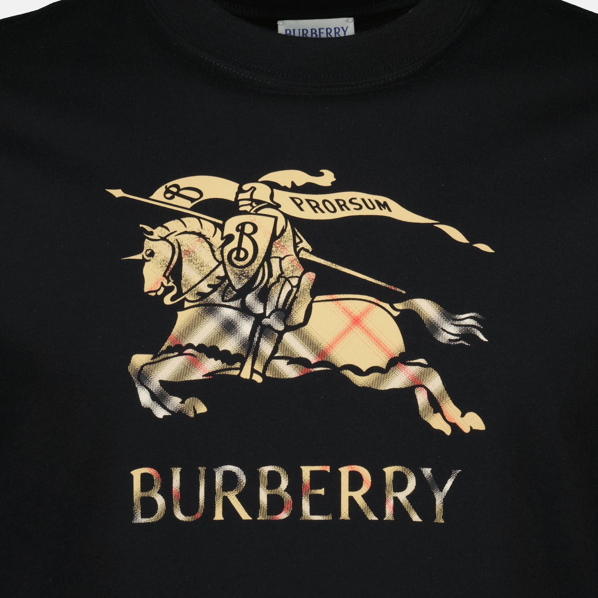Bild des Burberry EKD schwarzen T-Shirts für Herren - Frühling-Sommer 2026 - Detailansicht_2