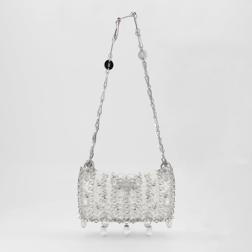 Immagine dell'articolo borsa 1969 nano con cristalli argentati del marchio Rabanne per donne - Stagione Primavera-Estate 2026 - Vista Frontale