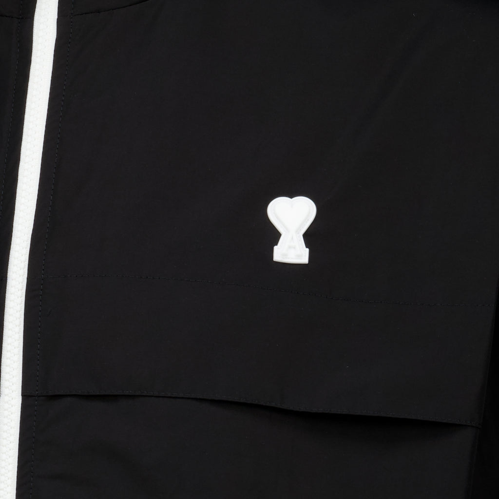 Vestes AMI Black Heart Windbreaker Ami PARIS Noir Homme