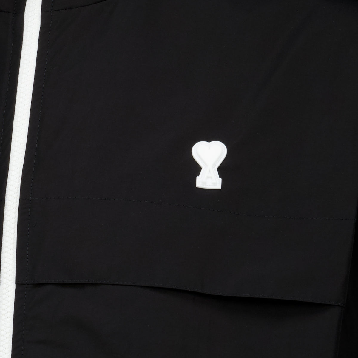 Vestes AMI Black Heart Windbreaker Ami PARIS Noir Homme