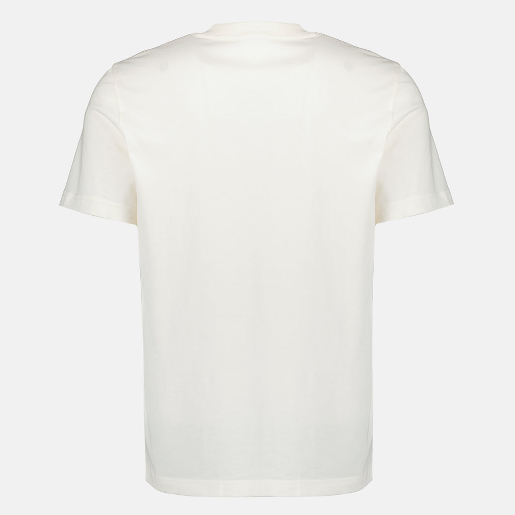 T-shirts Camiseta de algodón blanca bordada Moncler Blanc Homme