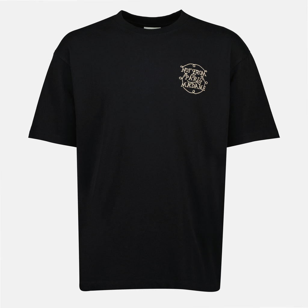 T-shirts T-shirt Slogan Tressé Drole De Monsieur Noir Homme