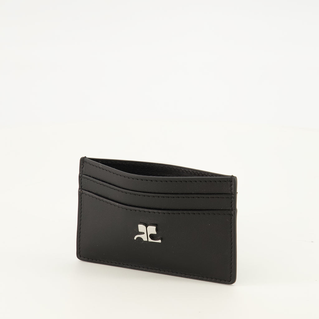 Petite maroquinerie Porte-cartes AC en cuir noir Courrèges Noir Femme