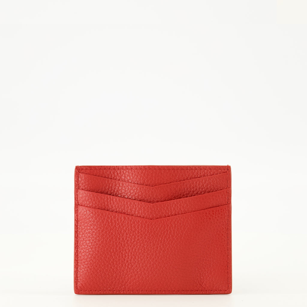 Petite maroquinerie レッド レザー カード ホルダー Miu Miu Rouge Femme
