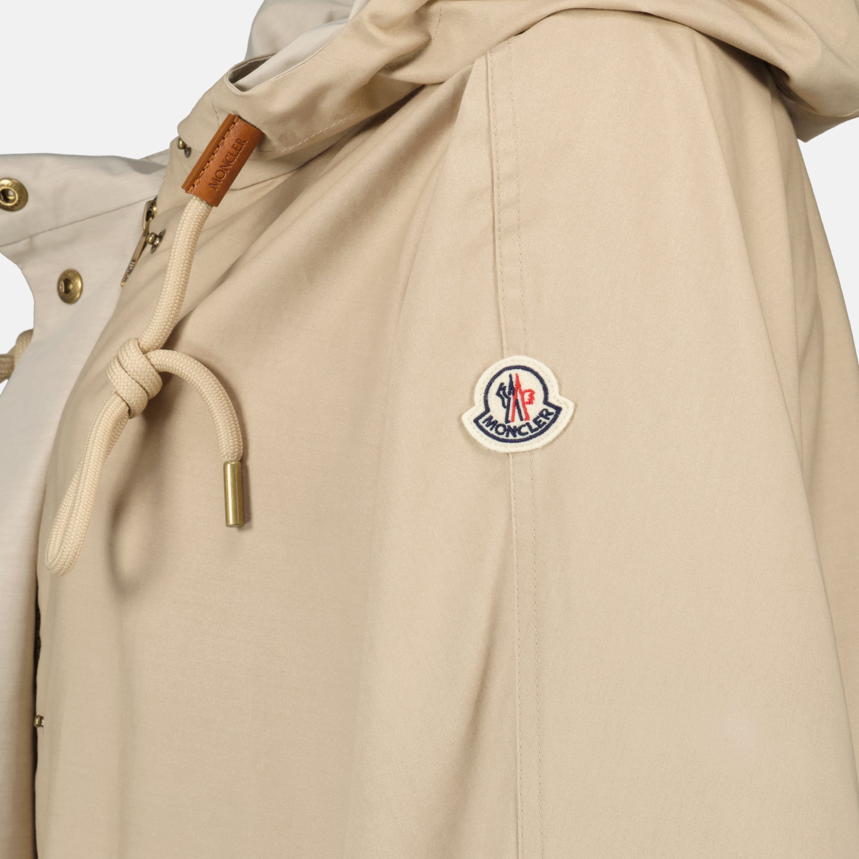 Manteaux Parka Brunnera en gabardine beige Moncler Beige Femme