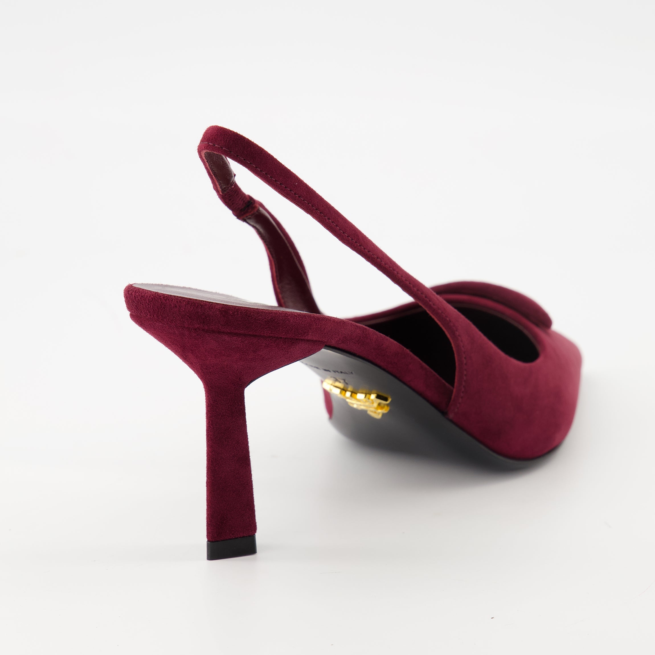 Image of the Prada Women's suede calfskin pumps - Fall-Winter 2025 - Back view