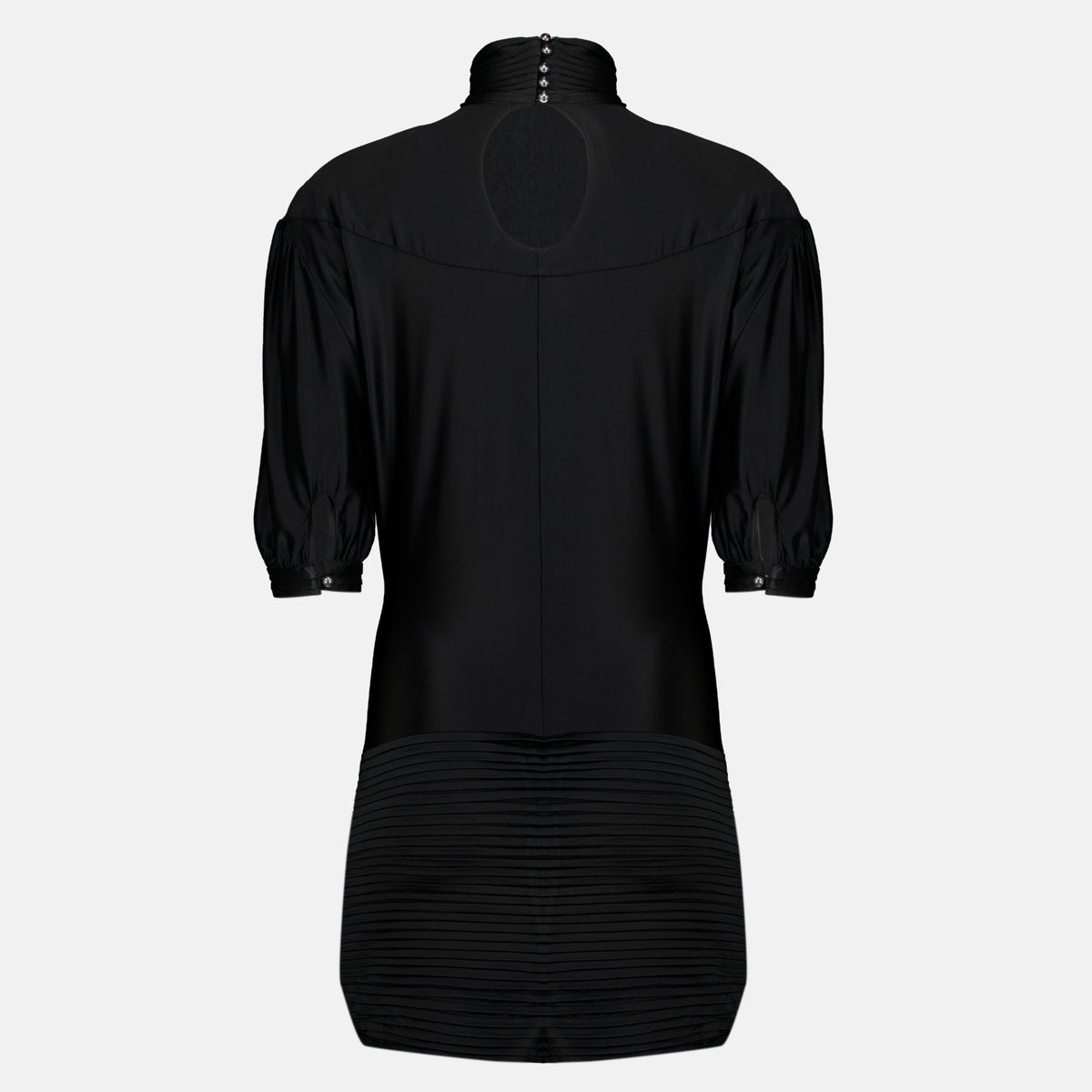Robes Abito Nero Arricciato Rabanne Noir Femme