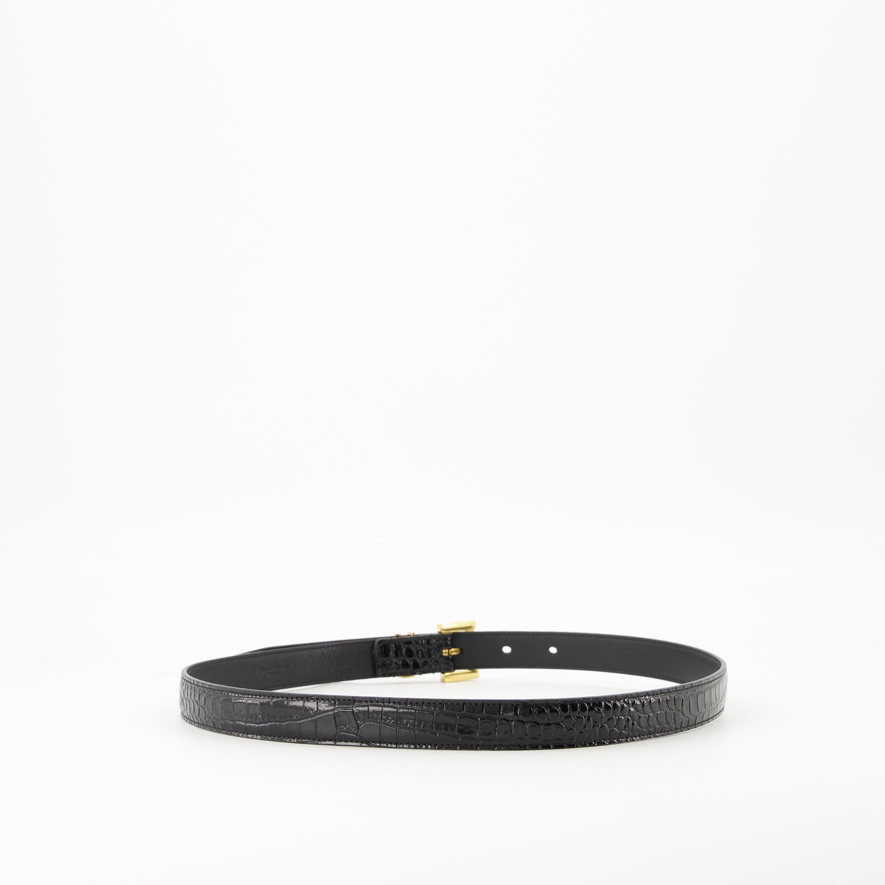 Belts Cassandre Slim Belt Saint Laurent Black Femme