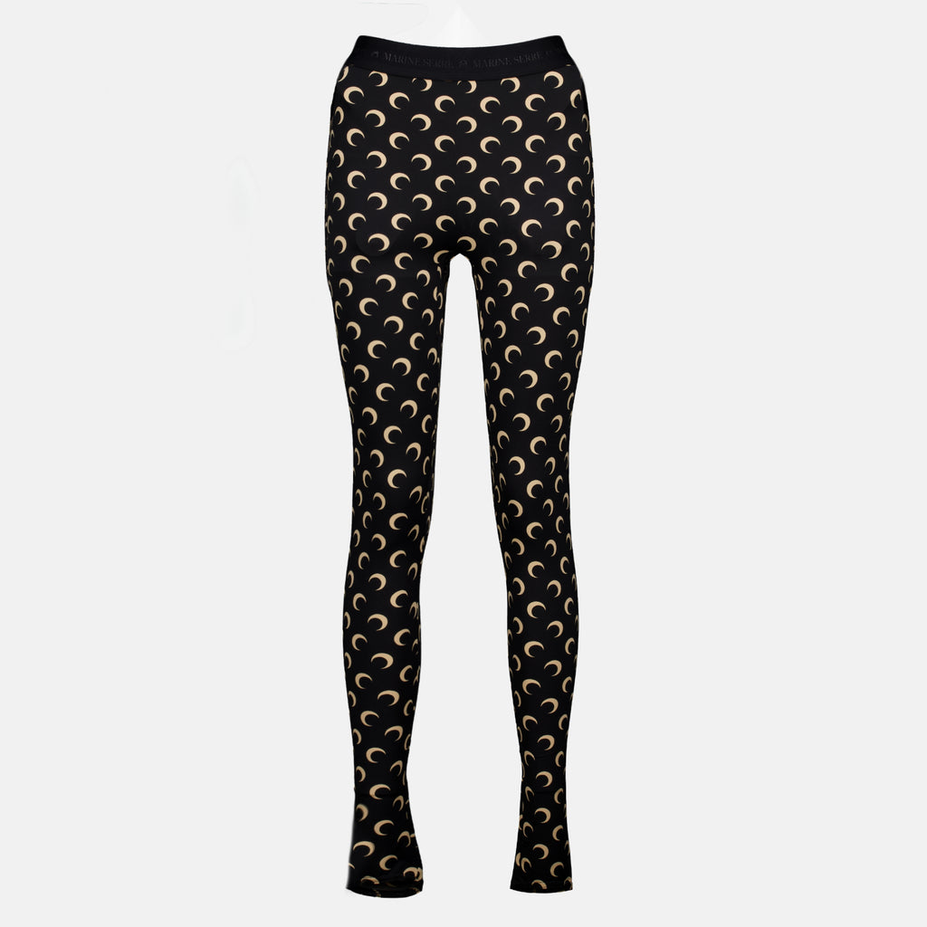 Pantalons Legging Impreso Luna Marine Serre Noir Femme