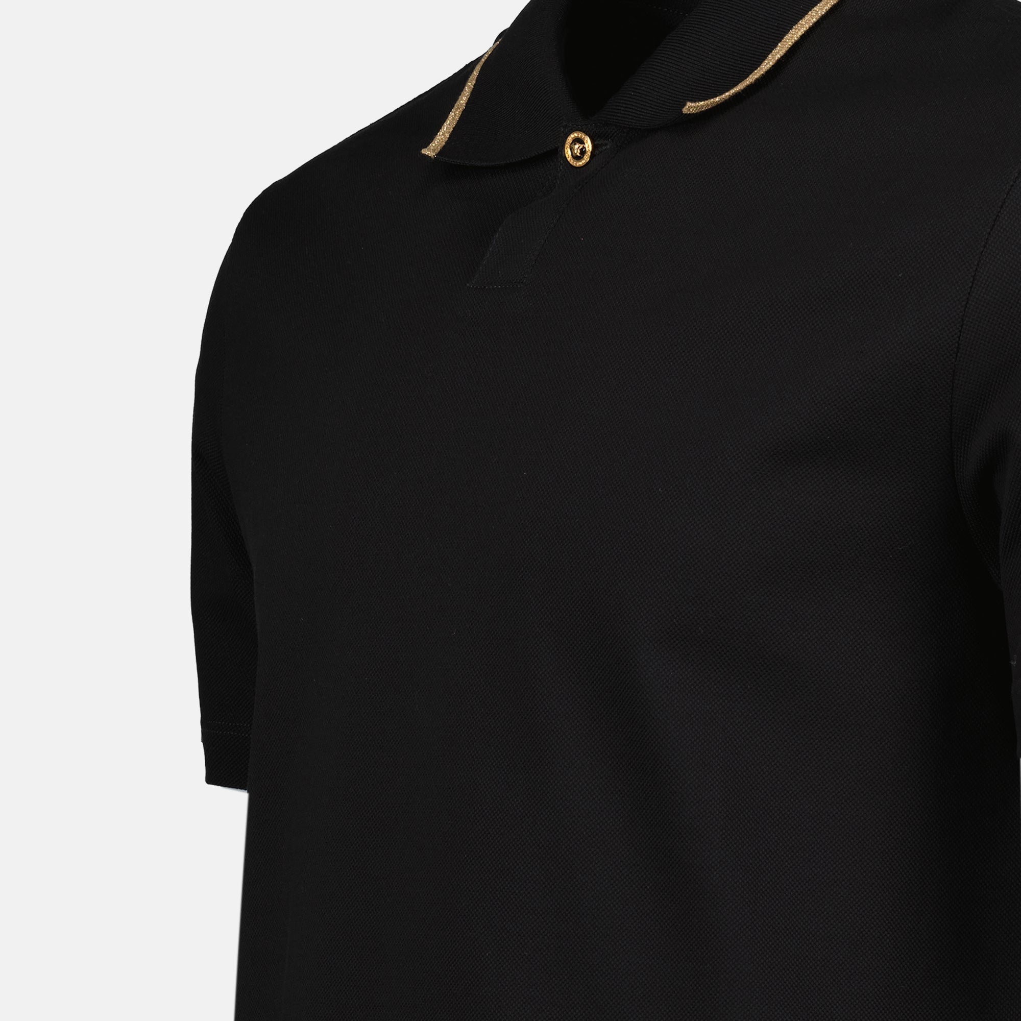 Polo shirts Black Polo Versace Black Homme