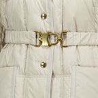 Manteaux Chaqueta de Plumas Beige Cygnes con Cinturón Moncler Beige Femme