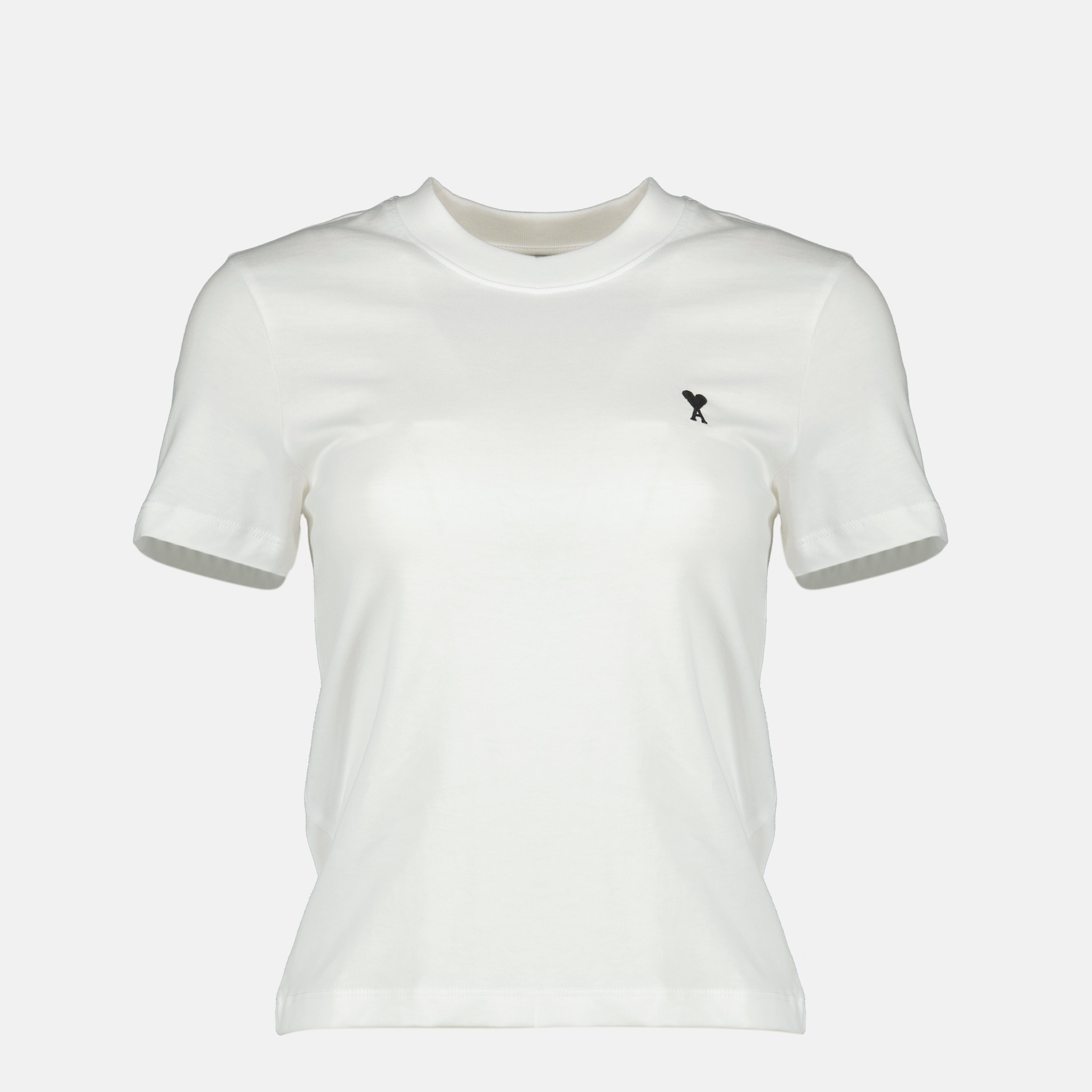 Image de l'article T-shirt AMI de coeur blanc de la marque Ami PARIS pour Femme - Saison Printemps-Été 2026 - Vue de Face