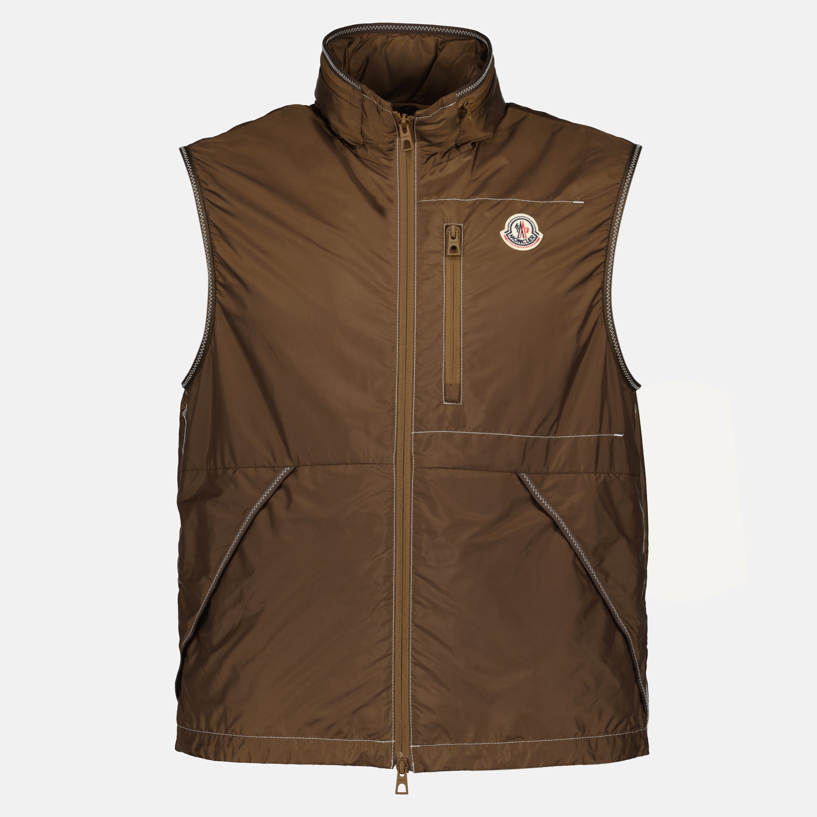 Vestes Gilet imperméable Ansiei marron Moncler Marron Homme