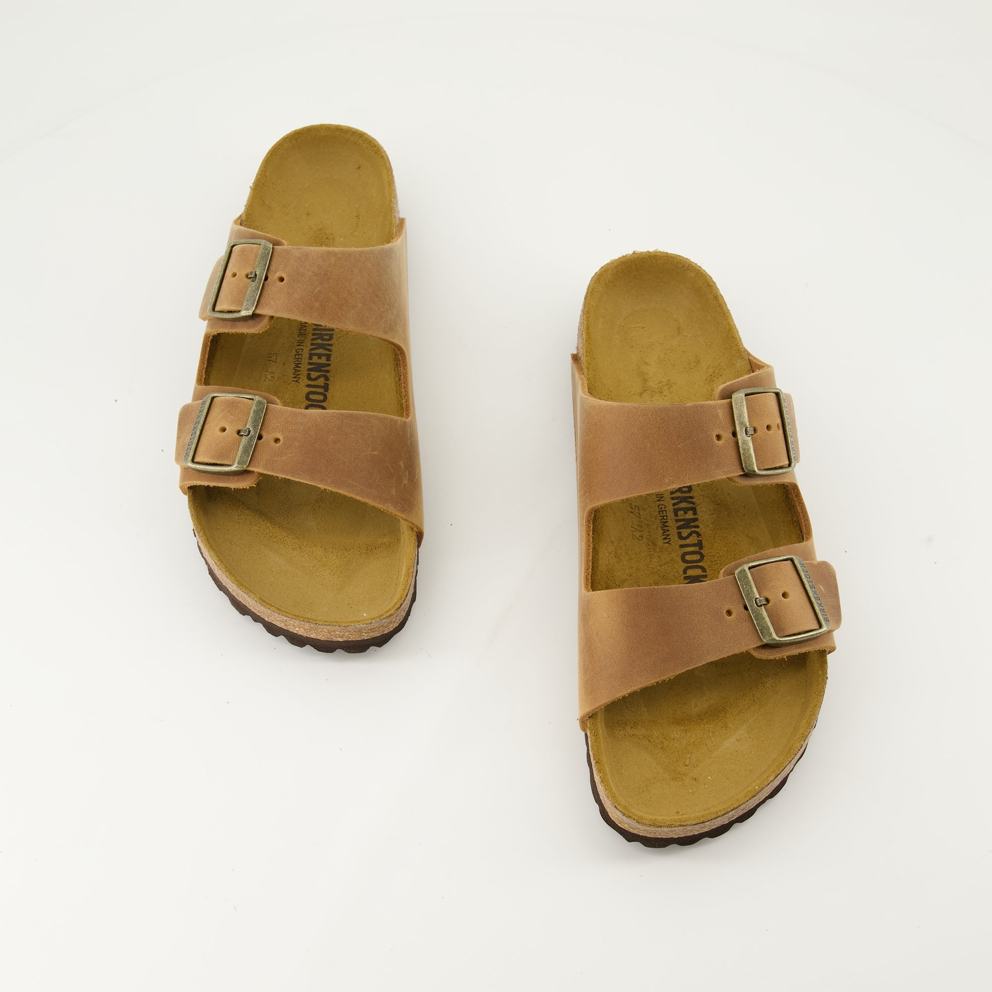 Chaussures ouvertes Claquettes Arizona Birkenstock Marron Unisexe