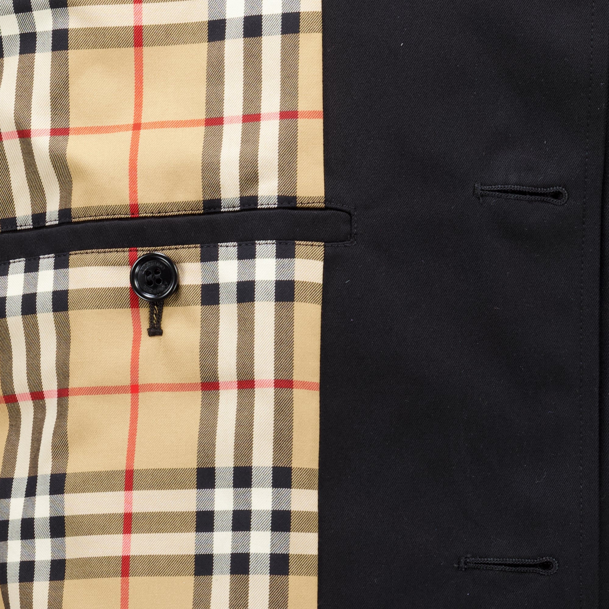 Manteaux 블랙 가바르딘 헤리티지 코트 Burberry Noir Homme