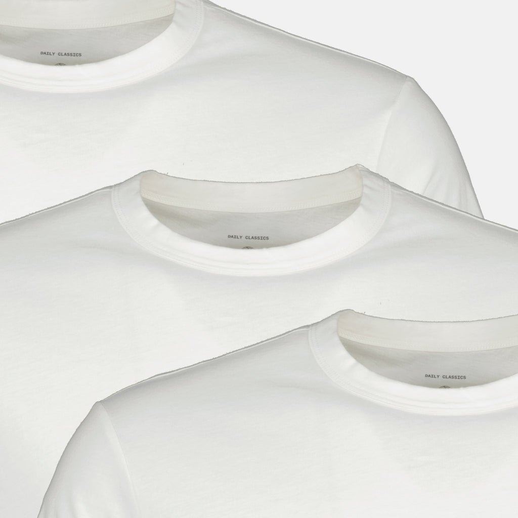 Imagen del artículo Lote de tres camisetas blancas de algodón de la marca Officine Générale para Hombre - Temporada Primavera-Verano 2026 - Vista Detallada_2