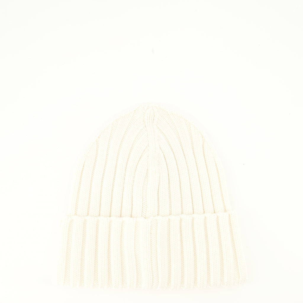 Chapeaux, casquettes et bonnets Gorro de lana blanco con logo Moncler Blanc Femme