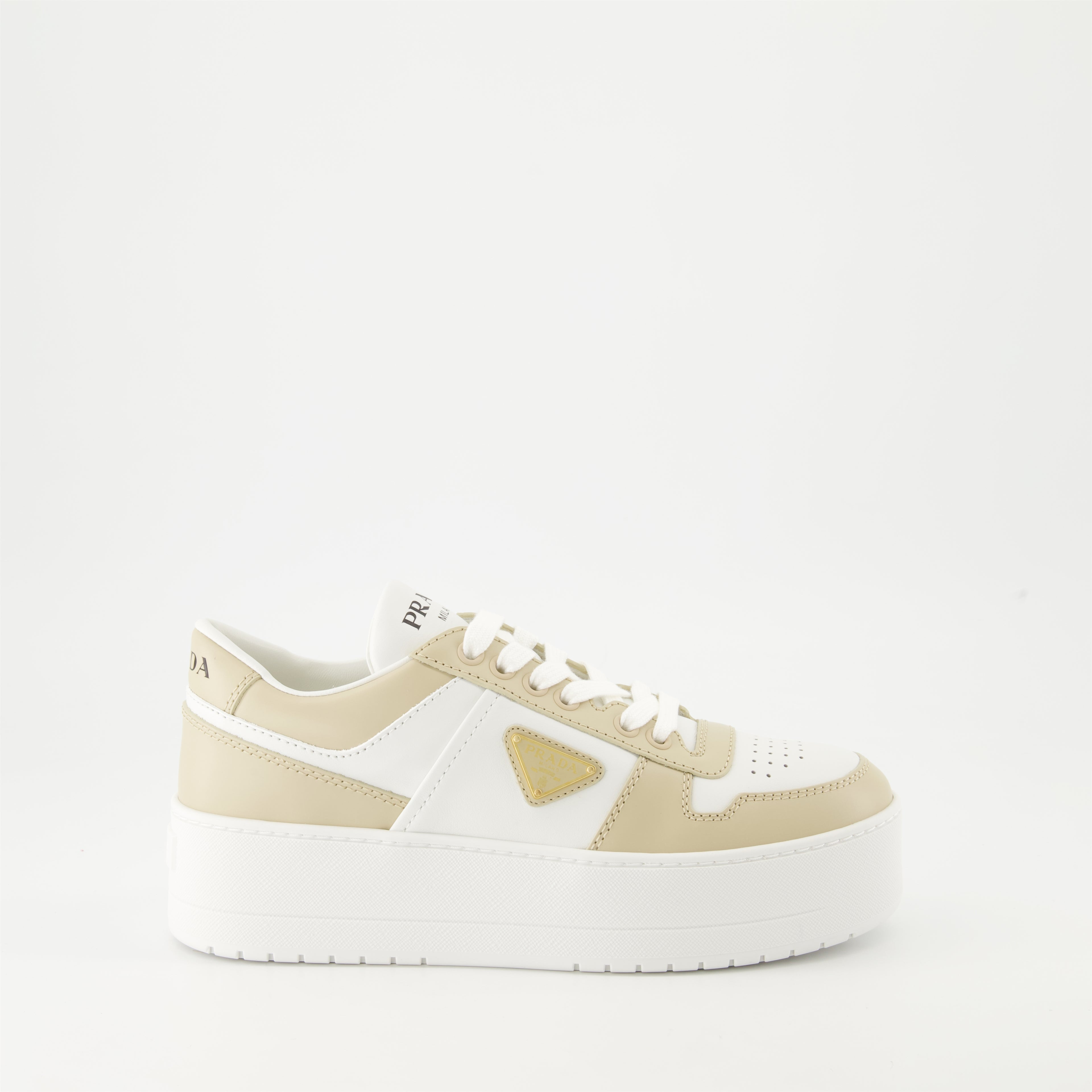 Sneakers Downtown Platform Sneakers Prada Beige Femme