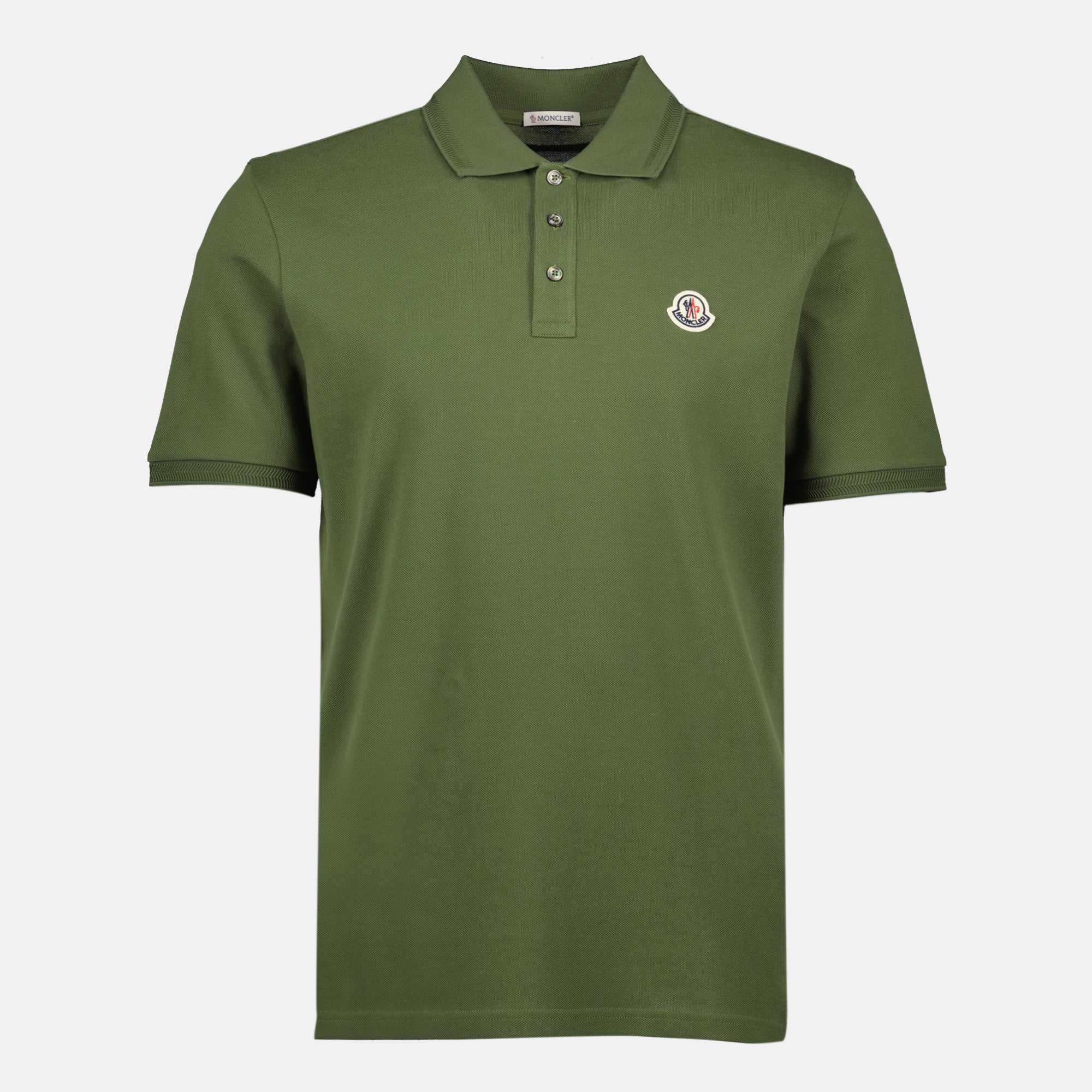 Polos Piqué Cotton Polo Moncler Green Men