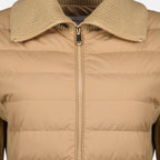 Imagen del cárdigan bi-material beige de la marca Moncler para Mujeres - Temporada Primavera-Verano 2026 - Vista Detallada_2