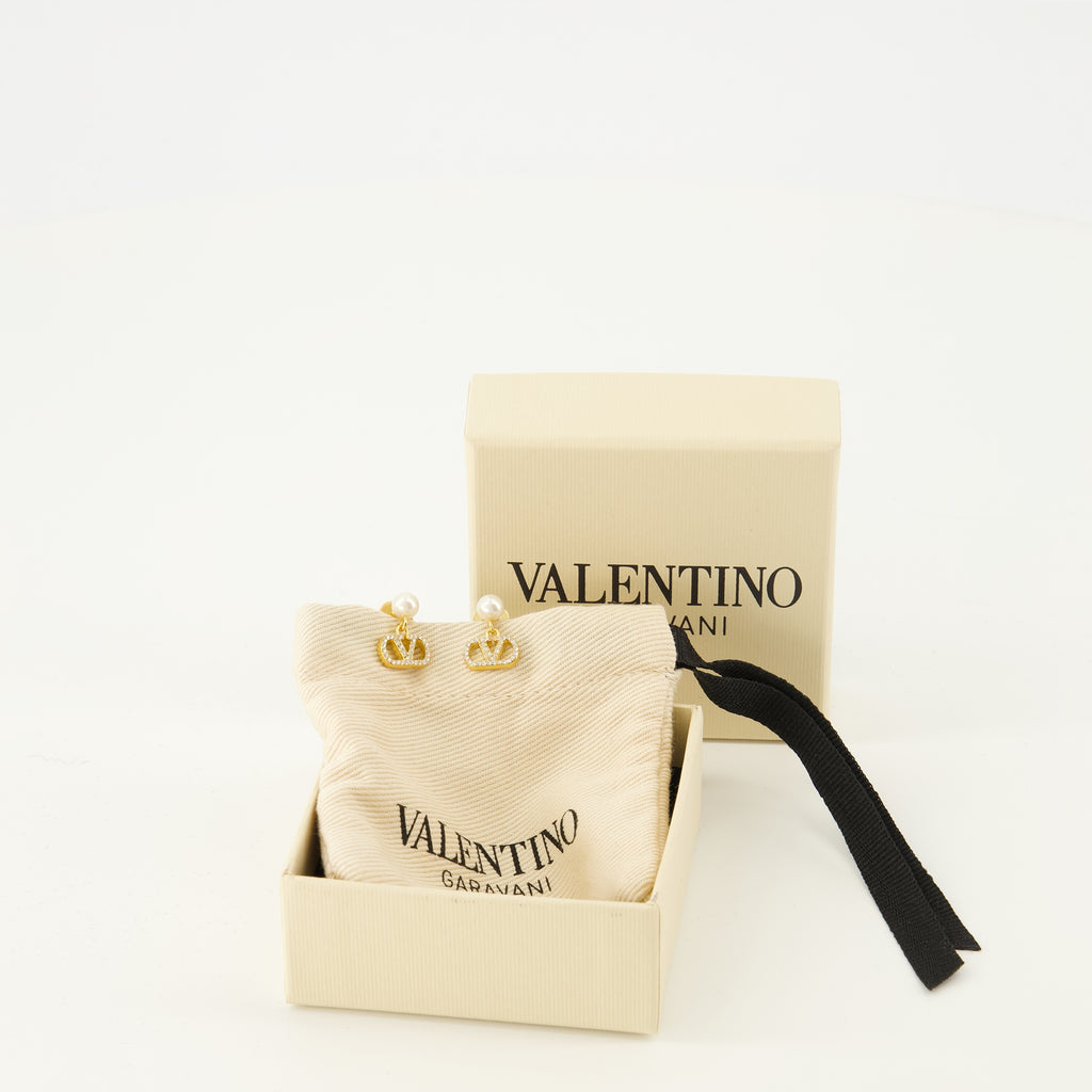 Bijoux Brincos VLogo Swarovski® Valentino Garavani Doré Femme