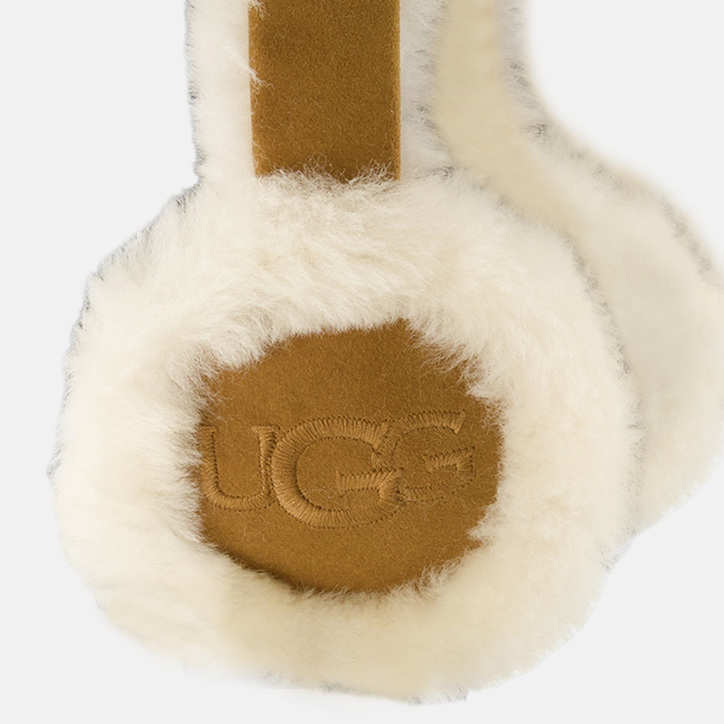 Chapeaux, casquettes et bonnets Bestickte Braune Ohrenschützer Ugg Beige Femme