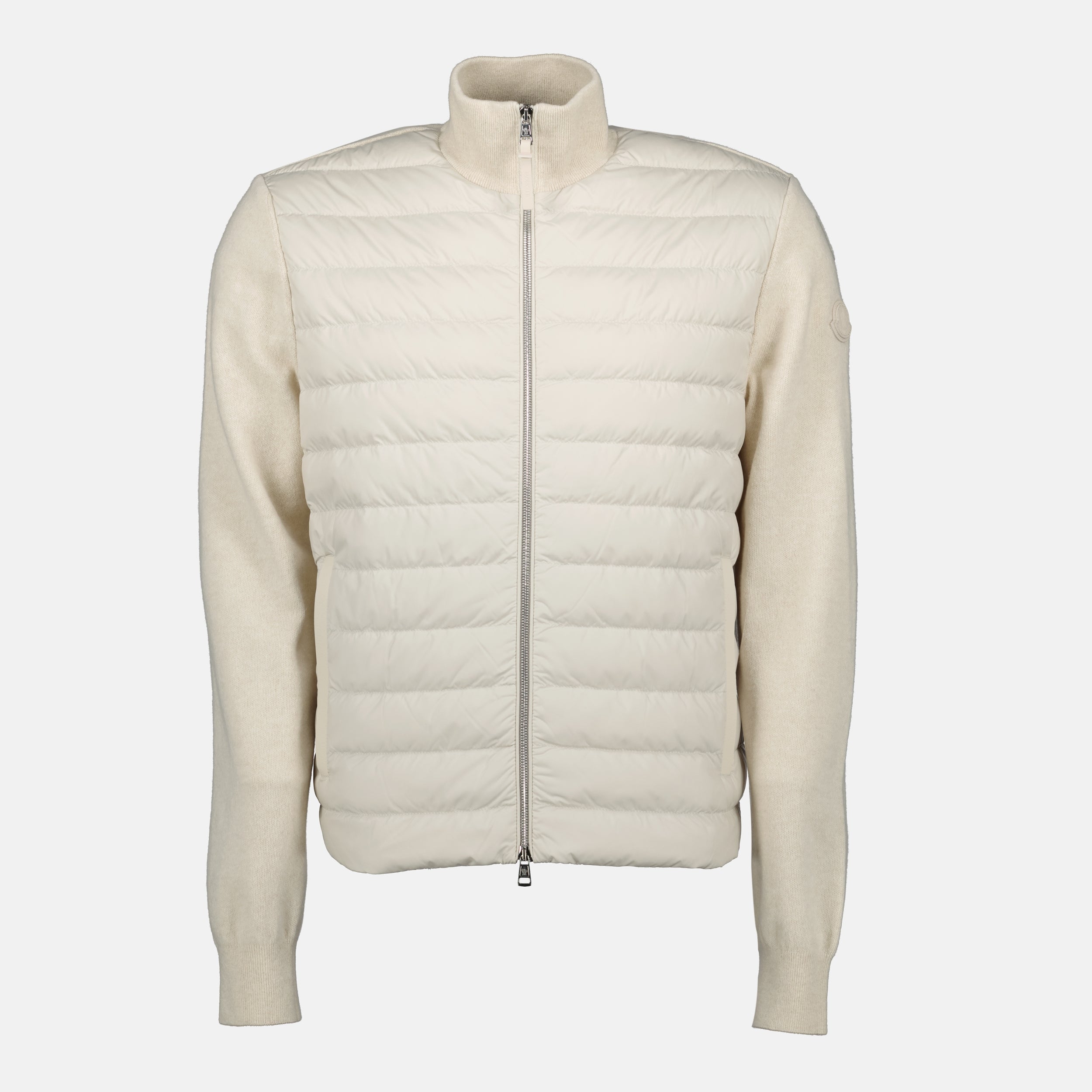 Bild des bi-material Cardigans der Marke Moncler für Herren - Herbst-Winter Saison 2025 - Vorderansicht
