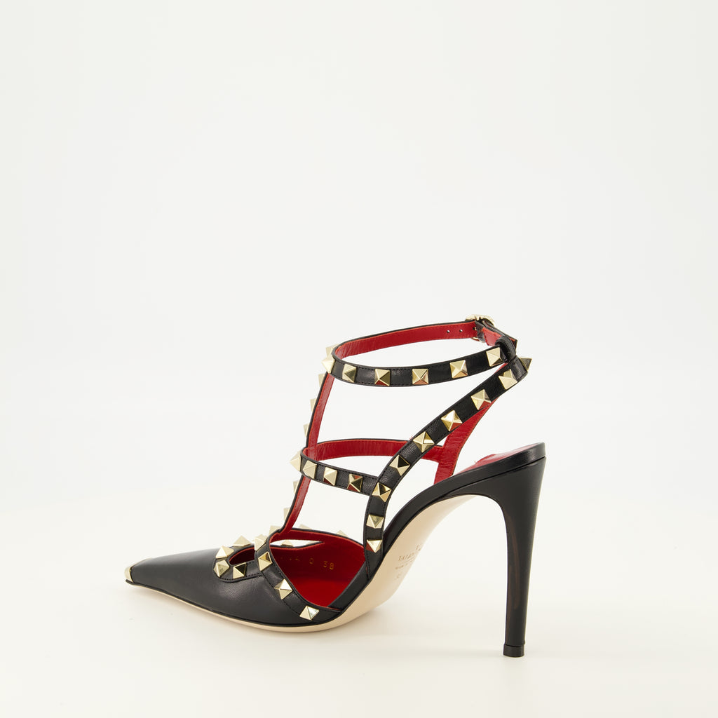 Escarpins Rockstud Décolleté Nere in Pelle Valentino Garavani Noir Femme