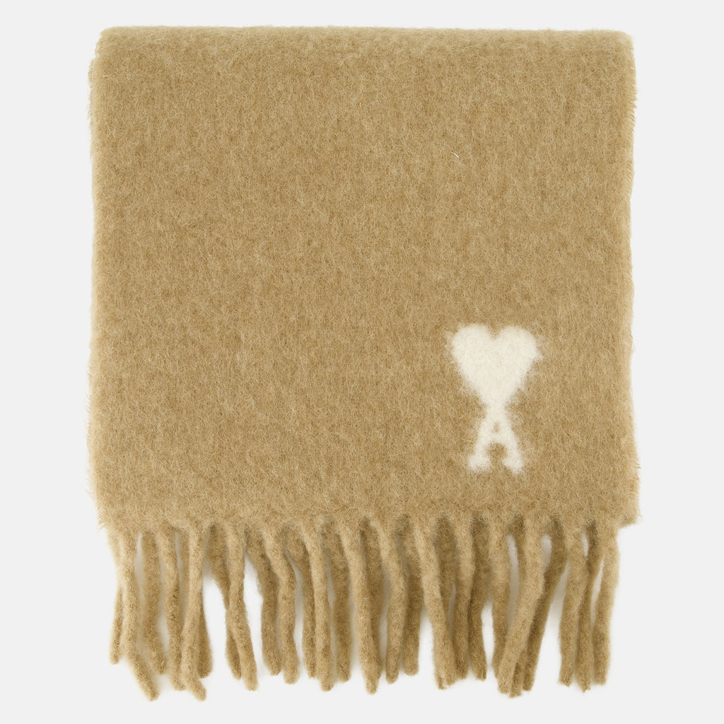 Écharpes, foulards et gants Beige Alpaka Schal Ami PARIS Beige Unisexe